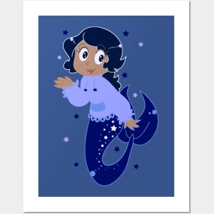 Star Mermaid Posters and Art